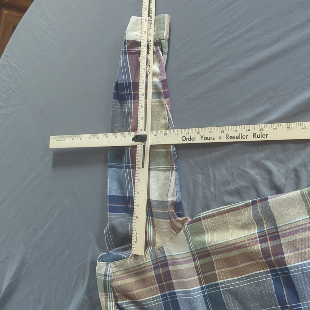 Alfred Dunner Woman's Plaid Size8 Button Down Long Sleeve Shirt W Shoulder Pads - Picture 3 of 7